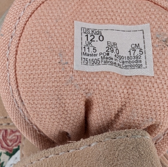 Vansâ•‘Pink Frog Old School Velcro Sneakersâ•‘Size 12 - Picture 7 of 8